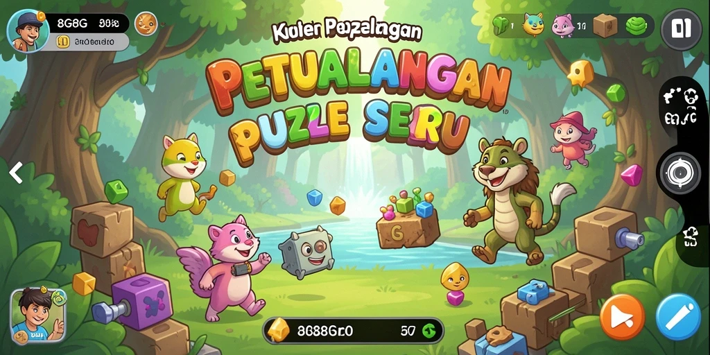 Tampilan gameplay menantang dari 8G8G yang memerlukan strategi.