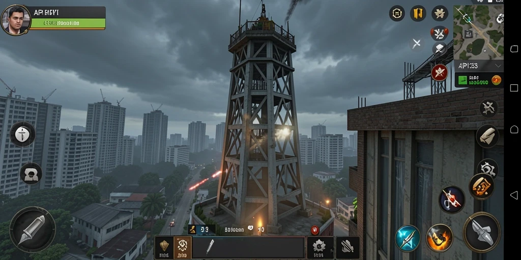 Tampilan menarik gameplay API33 dengan aksi Tower Defense intens.