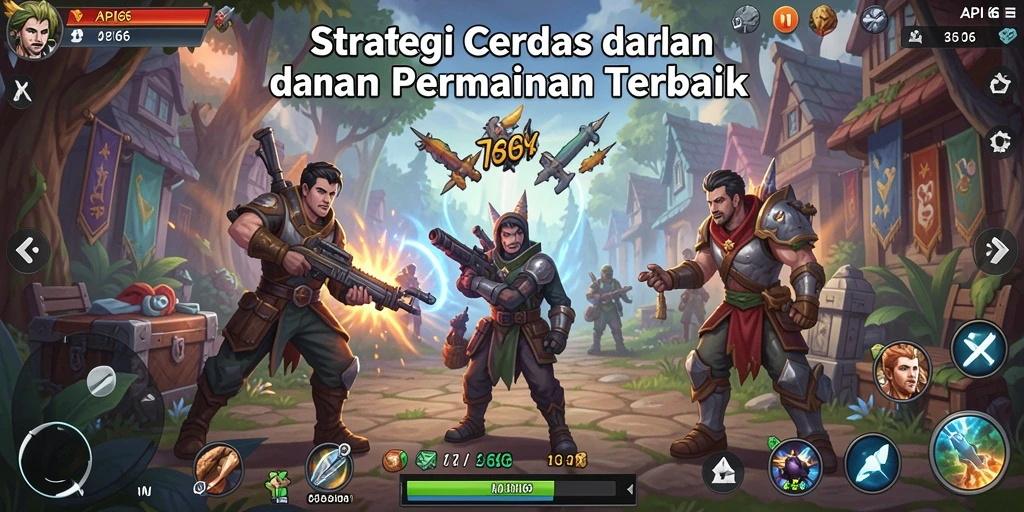 Tampilan menarik dari gameplay strategis API66 yang menantang.