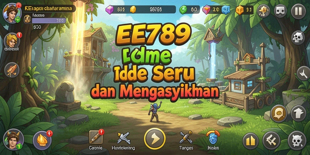 Screenshot gameplay EE789 menampilkan aksi seru dan karakter yang menggemaskan.