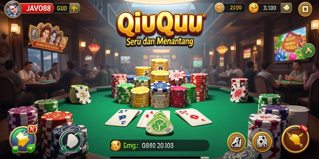 Tampilan gameplay QiuQiu yang seru dan menantang di JAVO88.