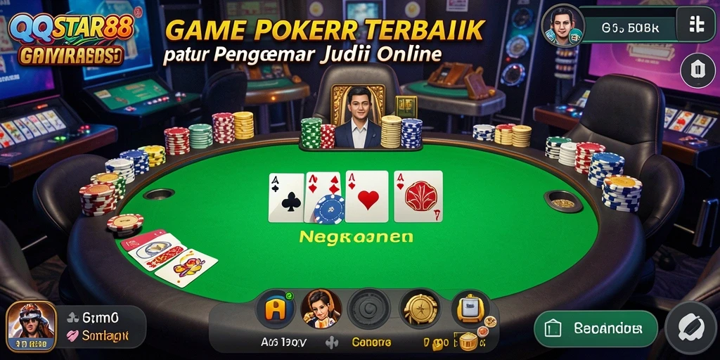 Tampilan gameplay Poker yang seru di QQSTAR88.