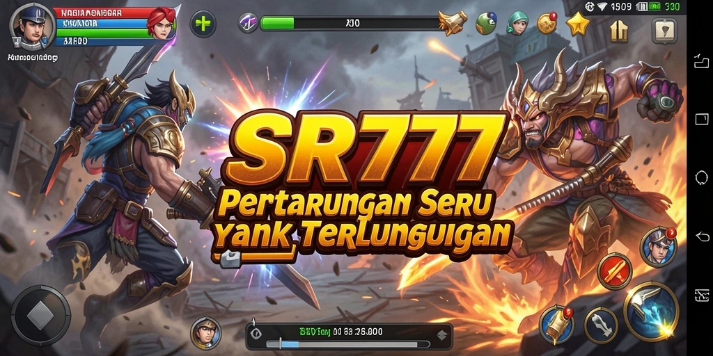 Tampilan gameplay SR777 yang intens dan penuh aksi pertarungan.