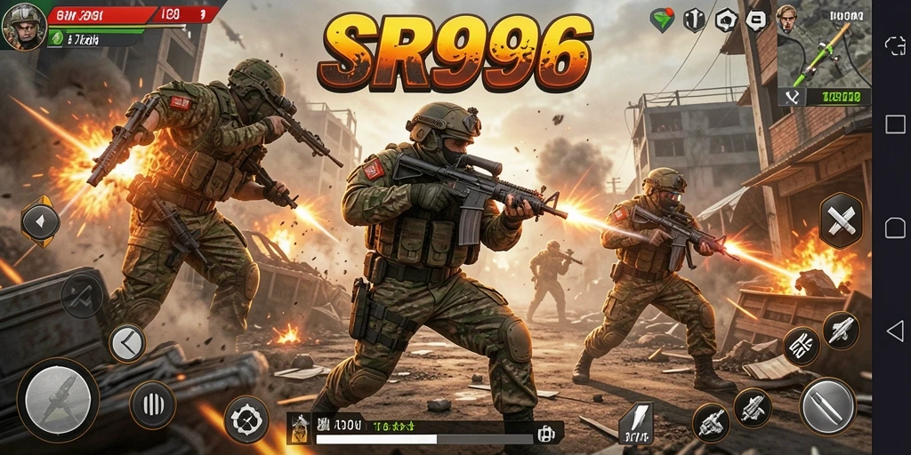 Tampilan gameplay SR996 yang menegangkan dan penuh aksi.