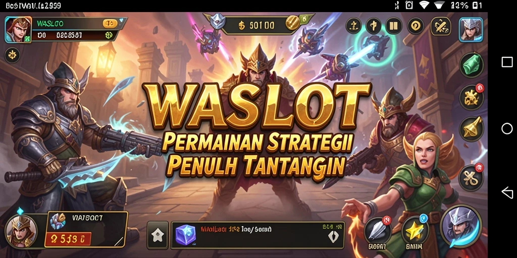 Tampilan gameplay dinamis dari WASLOT dengan berbagai strategi yang digunakan.