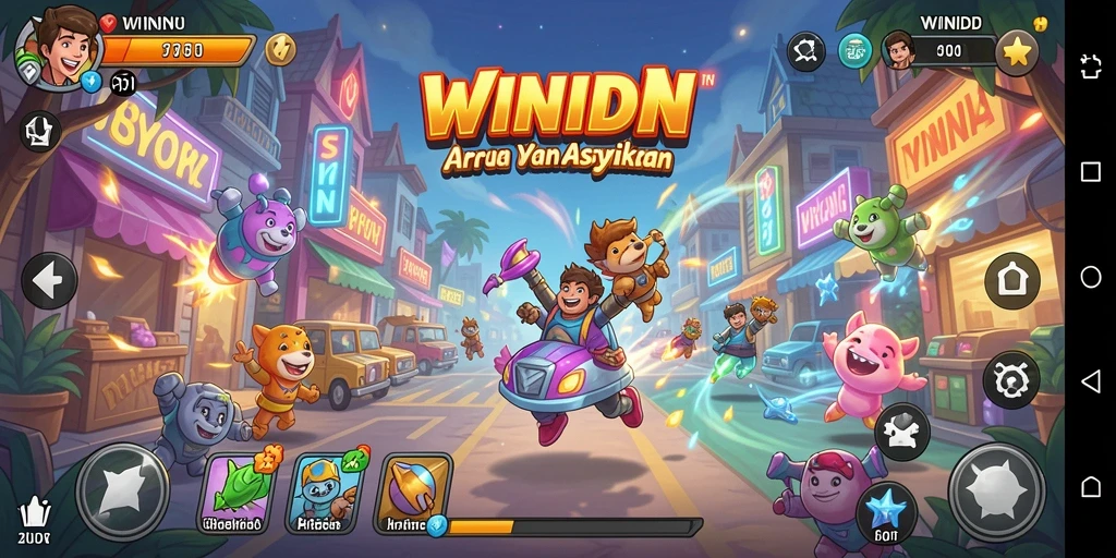 Tampilan gameplay WINIDN yang menarik dan penuh aksi.